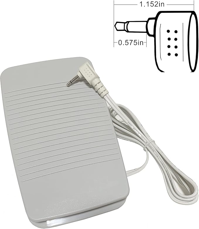 HimaPro Foot Control Pedal and Power Cord for Domestic and Imported Sewing Machines - Variable Speed Control (FC-322 / XC8816021)