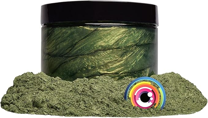 Eye Candy Pigments Premium Green Mica Powder - Matcha Green (50gr) - for Epoxy, Resin, Soap, Paint, Woodworking, Acrylic Pouring, Bath Bombs, Fishing Lures - DIY Arts and Crafts Additive