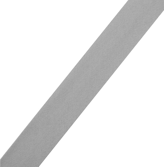 Mandala Crafts 55 Yards 1 Inch Gray Double Fold Bias Tape for Sewing - Bias Binding Tape for Quilting Binding, Hemming, Seam, and Fabric Piping