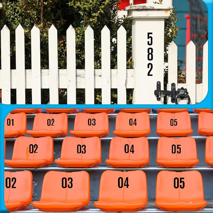 6 Sheets 3 Inch Mailbox Numbers Stickers Vinyl Decals,Self Adhesive Number Waterproof House Address Numbers for Outside Mailbox,Signs,Window,DIY Crafts Making,Door,Car,Home,Business(Black)