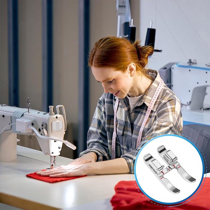9mm Open Toe Applique Presser Foot with IDT for Pfaff Group F, G, J, K Sewing Machine, Satin Stitch Metal Applique Foot #820213096