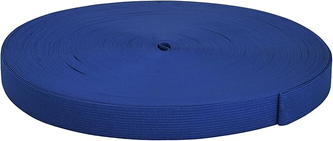 Mandala Crafts Wide 1 Inch Navy Elastic Bands Spool for Pants Waistbands Sewing and DIY Crafts, 50 YD Stretchy Flat Fabric Strap Knit Elastic Band for Wig
