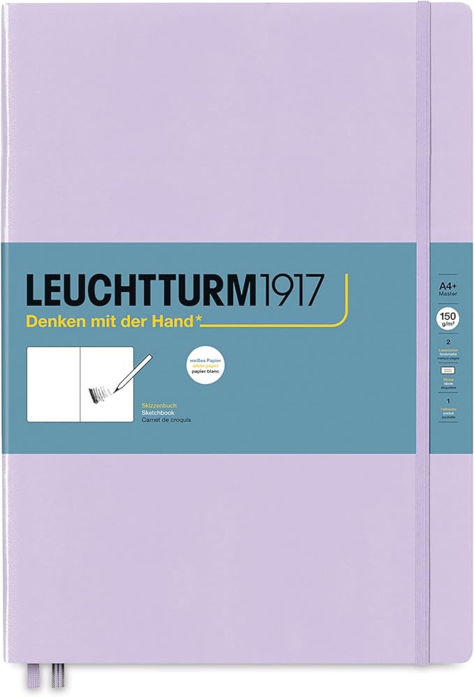 Leuchtturm1917 - Master A4 Hardcover Sketchbook (Lilac) - 112 Pages of 150g/m² Paper