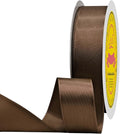 Brown Double Face Satin Ribbon 1 inch X 50 Yards Spool Bright Colors Very Suitable for Weddings Gift Package Wrapping Dancer Wand Sewing Party Hair Bow Invitation Decorations and More