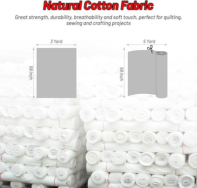 Cotton Fabric Natural Cotton Poplin Fabric by The Yard 100% Cotton, 59 Inches Wide Soft Embroidery Fabric Material for Quilting, Sewing, Crafts, Binding, Backing and Lining (Pink, 5 Yard)