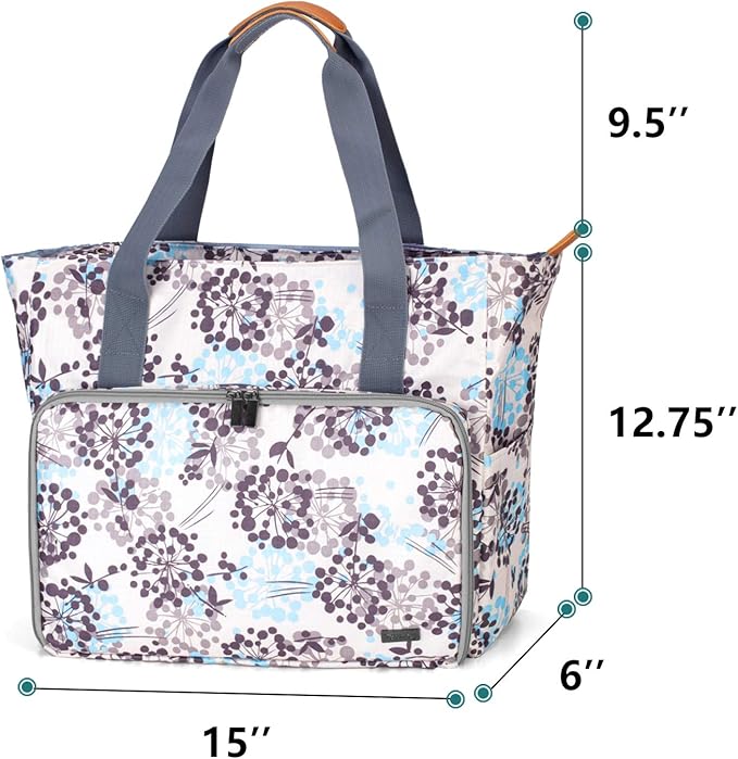 Teamoy Crochet Bag Organizer, Yarn Storage for Crocheting, Knitting Tote Bag for Needles and Hooks - Ideal for Crochet Lovers, Dandelion