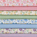 8Pcs 9.8" x 9.8"(25 * 25CM) Cotton Fabric DIY Making Supplies Quilting Patchwork Fabric Fat Quarter Bundles DIY for Quilting Cotton Patchwork Cushions (8pcs Flowers Square, 9.8" x 9.8")