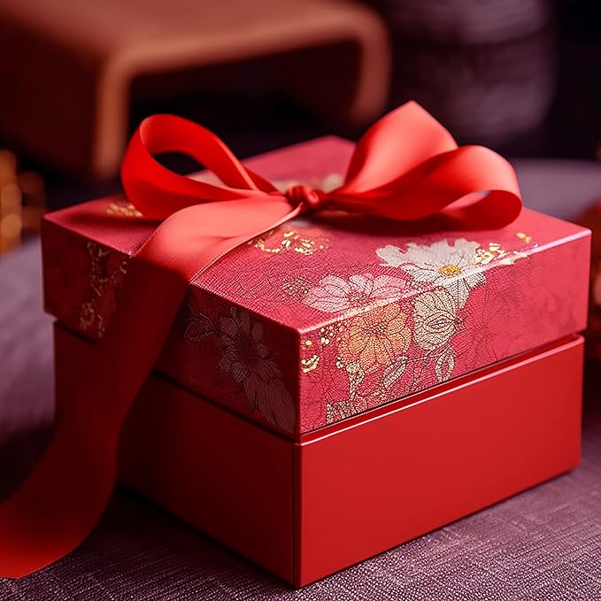 LIUYAXI Hot Red Satin Ribbon, Double Faced 5/8" X Continuous 25 Yards Ribbons Perfect for Gift Wrapping Bows Bouquet Wedding Craft and More