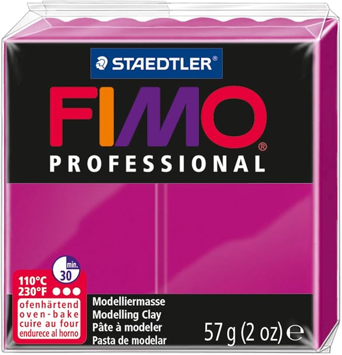Staedtler Fimo Professional Oven Hardening Modelling Clay, 57G, Magenta