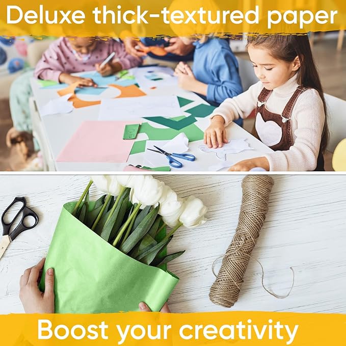 48" x 1200" (100 ft) Light Green Kraft Paper Roll (Value Pack of 2), 45 lbs Thickness, Made in USA Colored Kraft Paper for School, Bulletin Board - Odorless, Non-Toxic, Safe for Kids