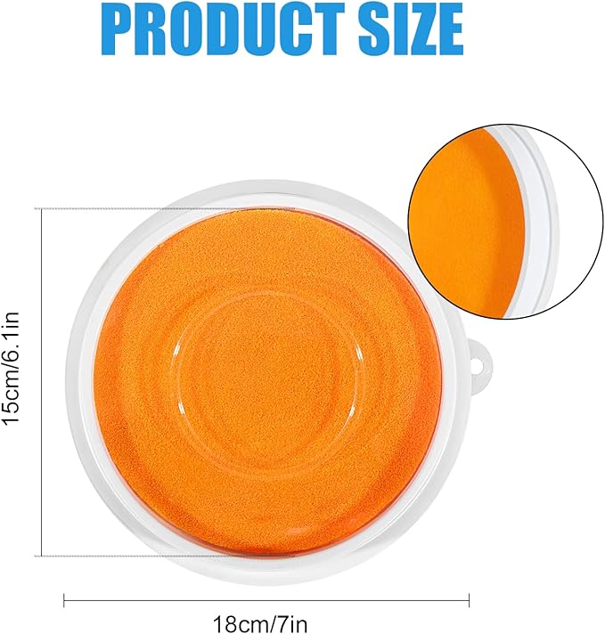 7 Inch Large Ink Pad for Kids Washable | Washable Stamp Pads for Classroom Stamps, Scrapbook Supplies Kit & Fabric Crafts (4 Colors-Red, Yellow, Blue, Green)