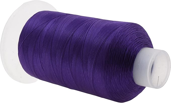 Mandala Crafts Purple Heavy Duty Thread - 1500 Yds Tex 90 Bonded Polyester Threads for Sewing Drapery, Jeans, Leather, Hair, Outdoor Marine Upholstery