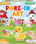 Lonfliness 8PCS Poke-in Craft and Art Kit for Kids No-Mess Fabric Sewing Art Girls Boys 4-12 Puzzle Puncture Painting DIY Toy Gifts for Creative Activity Game Birthday Party (Farm Animal)