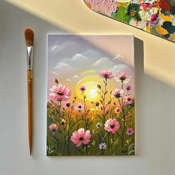 Canvas Boards for Painting 64 Pack Bulk, 5x7 Inch Small Painting Canvases, Mini Canvas Panels Gesso Primed 100% Cotton for Acrylic Oil Watercolor Tempera, Ideal for All Skill Level