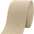 Khaki Wide Knit Elastic Band for Sewing 3 inch 5yards Double-Side Twill Woven Elastic Heavy Stretch Elastic Spool Band for Sewing Pants Waist-Wigs-Skirts-Craft-DIY Projects
