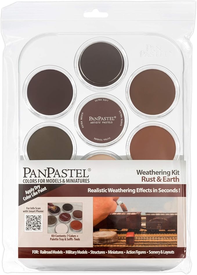 PanPastel Artist Pastels by GOLDEN, Rust & Earth Set, 7 Color, Professional Artist Pastels, Unique Pan Format (cake-like)