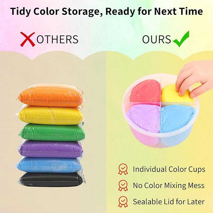 NewFamily Air Dry Clay Kit for Kids – 12 Easy Models, Soft & Non-Sticky Clay with Tools, Safe & Non-Toxic DIY Craft Set for Home, School, Parties & Gifts