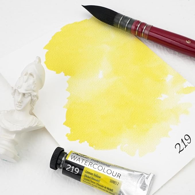 PHOENIX Professional Watercolor Paint Single Tube - 0.47 Fl Oz / 14ml - Lemon Yellow(Nickel Titanate)