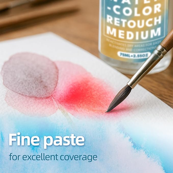 Falling in Art Professional Artist Retouching Varnish, Watercolor Retouch Medium for Painting, 2.5Oz Bottle