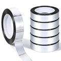 cobee 6 Rolls Mirror Tape, Silver 1.2 Cm Wide Decorative Tapes Self Adhesive, 25 M Washi Tape DIY Graphic Art Tapes for Tv Frame Wall Decor Crafts and Gift Box Wrapping