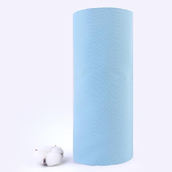 Baby Blue Cotton Fabric for Sewing 59 Inch Wide Natural 100% Cotton Poplin Fabric by The Yard Soft Embroidery Cotton Material Apparel Cloth (Baby Blue, 1 Yard)