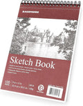 Bachmore Sketchpad 9X12 Inch (68lb/100g), 100 Sheets of TOP Spiral Bound Sketch Book for Artist Pro & Amateurs | Marker Art, Colored Pencil, Charcoal for Sketching