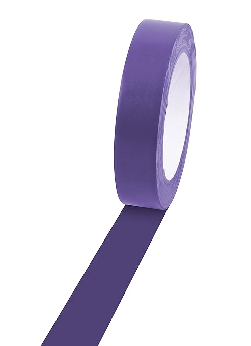 Champion Sports Vinyl Tape, 1” Wide x 60 Yards Long, Purple - Durable Floor Marking Tape - Schools, Gyms, Restaurants