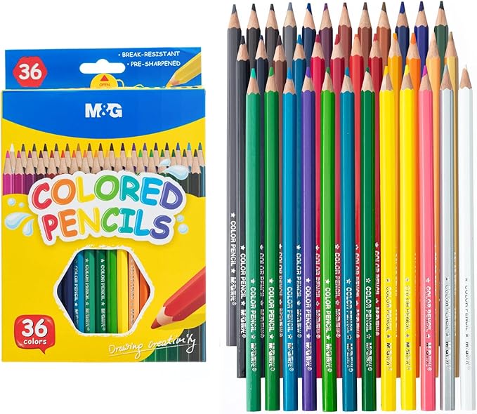 M&G 36-color Colored Pencils Set for Adult Coloring Books, Christmas Stocking Stuffers for artists Gift, Soft core color pencils set, Art Drawing Pencils for Artists Adults