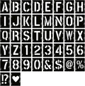 YEAJON 6 Inch Letter Stencils Symbol Numbers Craft Stencils, 42 Pcs Reusable Alphabet Templates Interlocking Stencil Kit for Painting on Wood, Wall, Fabric, Rock, Chalkboard, Sign, DIY Art Projects