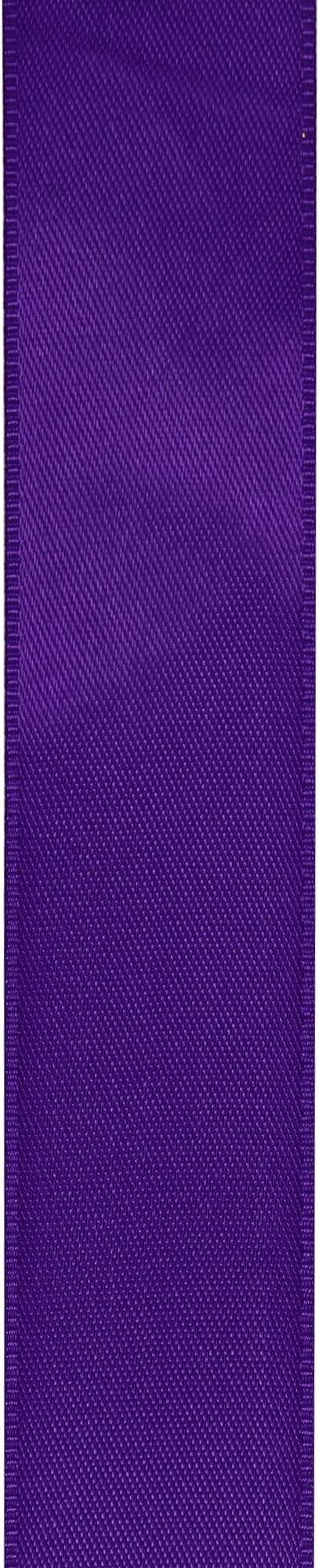 LIUYAXI Purple Satin Ribbon, Double Faced 5/8" X Continuous 25 Yards Ribbons Perfect for Gift Wrapping Bows Bouquet Wedding Craft and More