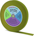 Mandala Crafts Wide 1 Inch Olive Elastic Bands Spool for Pants Waistbands Sewing and DIY Crafts, 50 YD Stretchy Flat Fabric Strap Knit Elastic Band for Wig