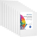 GOTIDEAL Canvas Boards, 8x10 inch Set of 10,Gesso Primed White Blank Canvases for Painting - 100% Cotton Art Supplies Canvas Panel for Acrylic Paint, Pouring, Oil Paint, Watercolor, Gouache