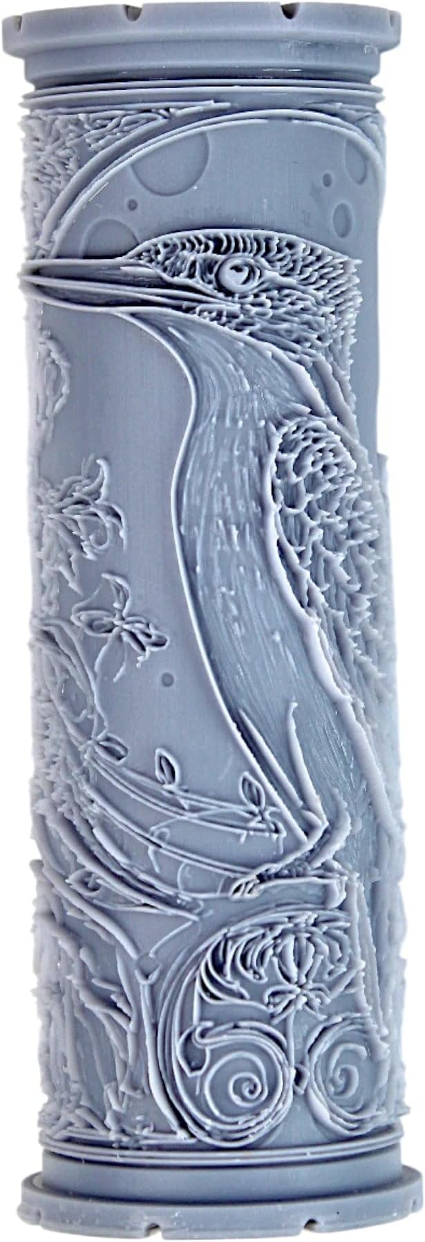 Kingfisher Clay Texture Roller (4") - Bird Set #02 - Embossing Pattern Roller for Polymer & Ceramic Clay, Pottery & Crafts