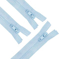 ANPURZII 3PCS #5 28 Inch Sky Blue Separating Jacket Zippers for Sewing Coats, Molded Plastic Bulk Zippers(SkyBlue 28" 3PCS)
