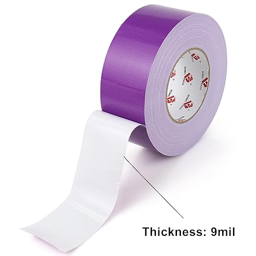 BOMEI PACK Duct Tape Heavy Duty,2 Inch x 60 Yards,Waterproof and Tear by Hand,Strong Strength,Residue Free,Flexible and All Weather-Value for Repair,Home and Professional Use (Purple)