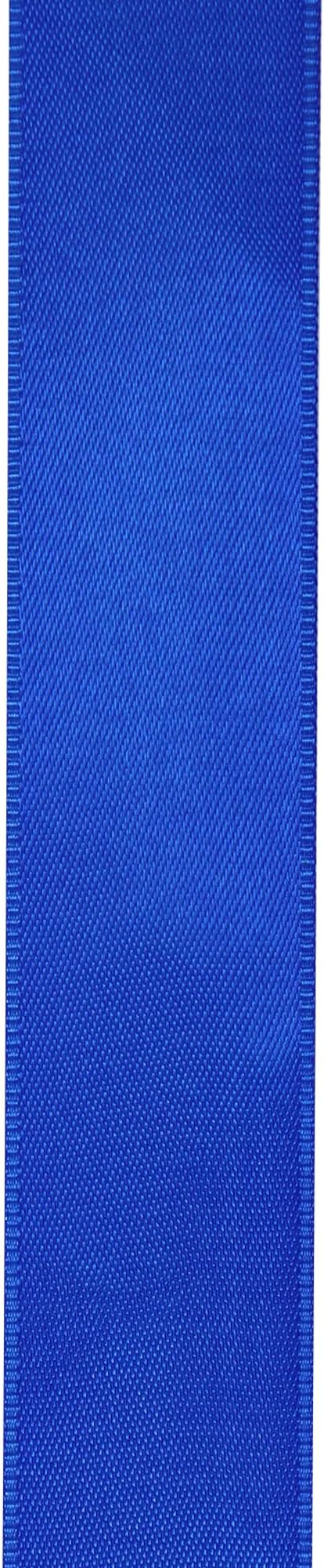 LIUYAXI Blue Double Faced Satin Ribbon, 1" X Continuous 25 Yards, Ribbons Perfect for Gift Wrapping Wedding Bouquet Decor DIY Craft Bow Making & Other Projects