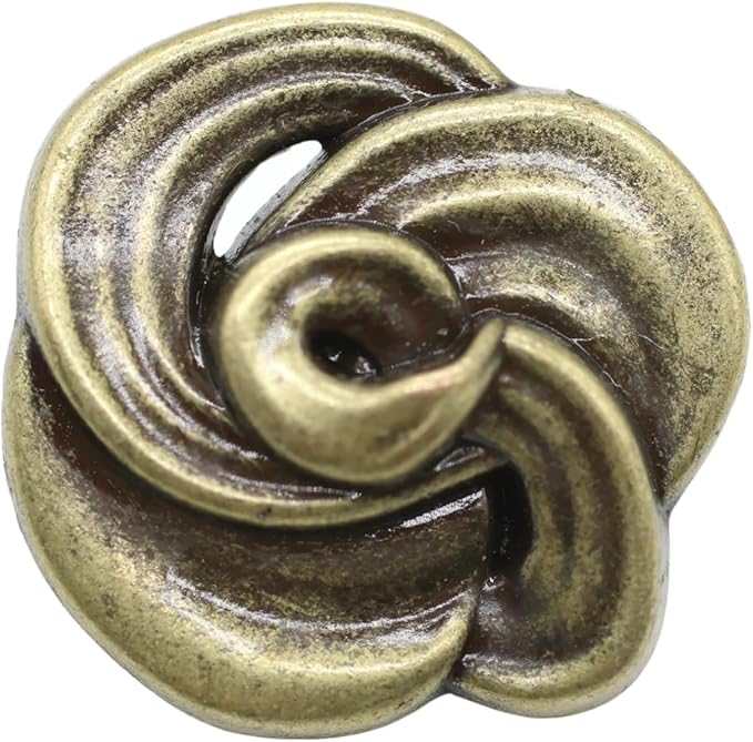 Floral Bronze Metal Shank Buttons - 12 Pcs - 3 Size Options - Luxury Floral Irregular Metal Shank Buttons for Men Women Blazer Coat Uniform Shirt Suit and Jacket Sewing Craft DIY N18901