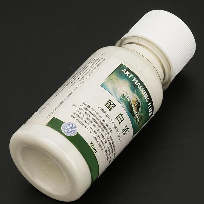 Masking Fluid for Watercolor Painting, Painting Media Pigment Covering Liquid, Art Masking Liquid Watercolors, 75ml