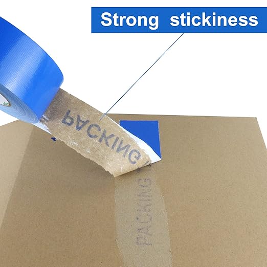 BOMEI PACK 2Inch Blue Duct Tape Heavy Duty,2 Inch x 60 Yards,Waterproof and Tear by Hand,Strong Strength,Residue Free,Flexible and All Weather-Value for Repair,Home and Professional Use (Blue)