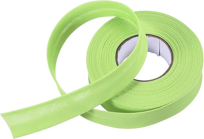 MECCANIXITY 3/4 Inch Single Fold Bias Tape Polyester Continuous Bulk Bias Tape for Sewing, Seaming Quilting Hemming Binding Crafts (Light Yellow 10 Yards)