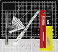Self Healing Cutting Mat A5 Size with Art Craft Cutter Knives,Black