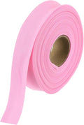 MECCANIXITY 1 Inch Double Fold Bias Tape Polyester Continuous Bulk Bias Tape for Sewing,Seaming Quilting Hemming Binding Crafts (Pink 10 Yards)