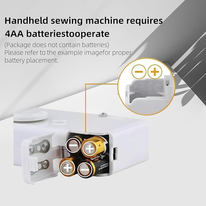 Handheld Sewing Machine,Sewing Machines for Beginners,Portable Electric Mini and Samll Hand Held Kit for Adults Included Mannual and Accessories,Sewing Hem Quick Stitching (White-1)