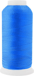 Mandala Crafts Sky Blue Heavy Duty Thread - 1500 Yds Tex 90 Bonded Polyester Threads for Sewing Drapery, Jeans, Leather, Hair, Outdoor Marine Upholstery