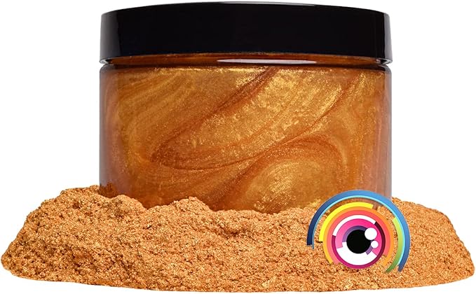 Eye Candy Pigments Premium Gold Mica Powder - Chrysta Gold (50gr) - for Epoxy, Resin, Soap, Paint, Woodworking, Acrylic Pouring, Bath Bombs, Fishing Lures - DIY Arts and Crafts Additive