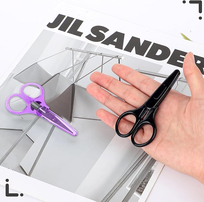 3Pcs Mini Detail CSmall Scissors All Purpose Craft Scissors Stainless Steel Scissors with Protective Cover Precision Straight Fine Tips Design for Paper Cutting,Scrapbooking