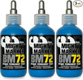 BM-72 Bottle Marker, 2oz (60ml) Alcohol-Based Paint, 1.2mm Steel Ball Tip, Valve Action, Waterproof & Weatherproof, Writes on Rough & Oily Surfaces, Made in USA - 3 Pack
