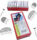 Red Suricata Curved Knit Blocking Combs Set of 25 Curved Edge Blockers for Knitting & Crochet Projects Extra 100 T pins Use with Blocking Mats - Patent Pending (25 Blockers - 2 Sizes)