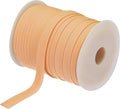 MECCANIXITY 1/2 Inch Double Fold Bias Tape Polyester Continuous Bulk Bias Tape for Sewing,Seaming Quilting Hemming Binding Crafts (Light Orange 55 Yards)