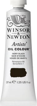 Winsor & Newton Artists' Oil Color, 37ml (1.25 oz) Tube, Ivory Black